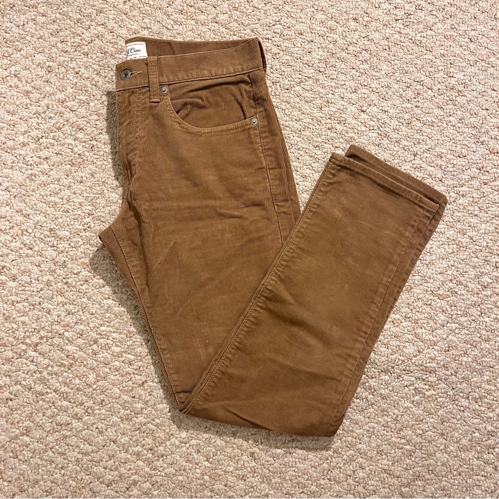 J. Crew 484 Slim Brown Corduroy Pant W30 L30